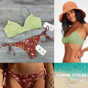 ☀️BILLABONG☀️ SUMMER HIGH BRALETTE WHISPER TO ME TIE  BIKINI SET